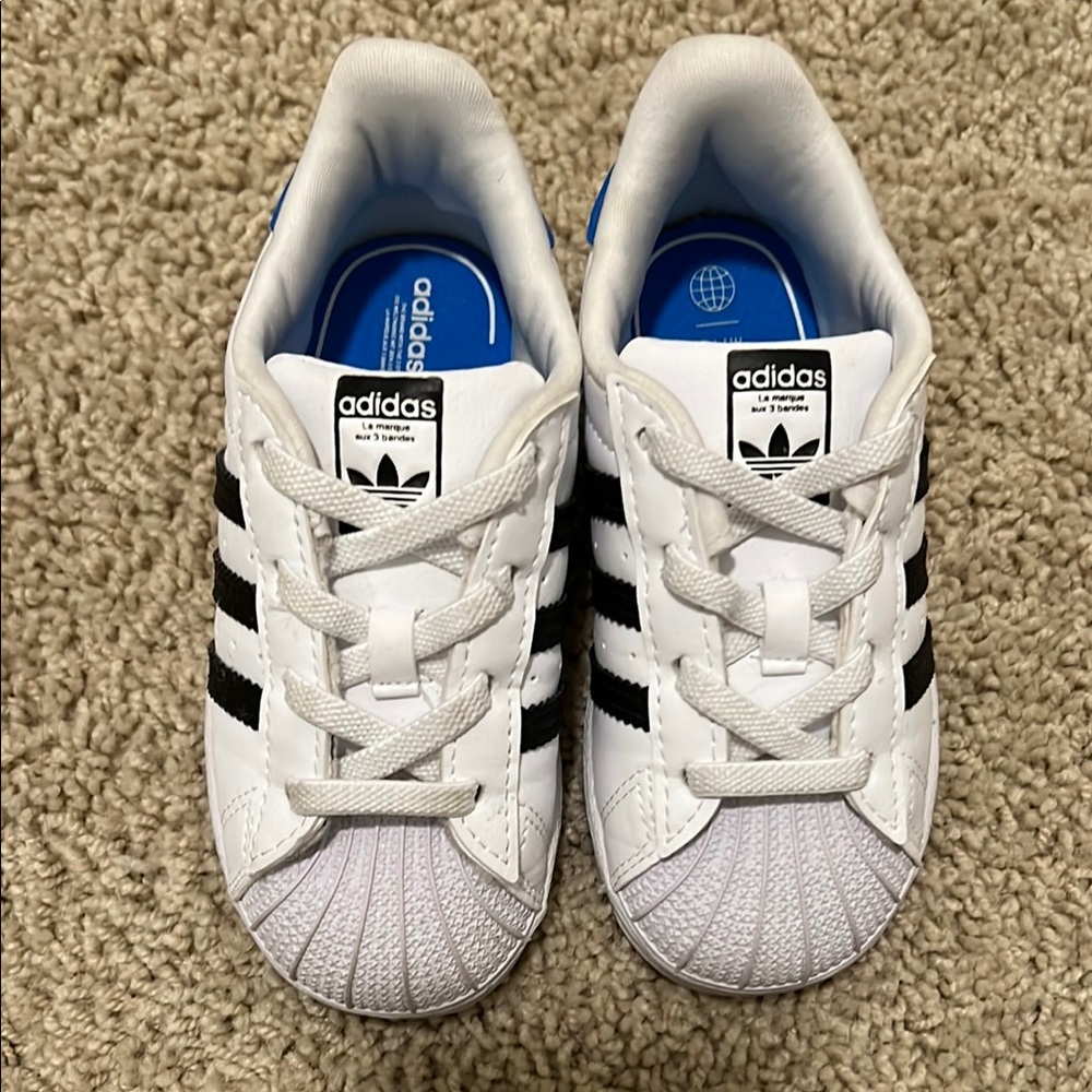Adidas toddler boy White and Black Sneakers